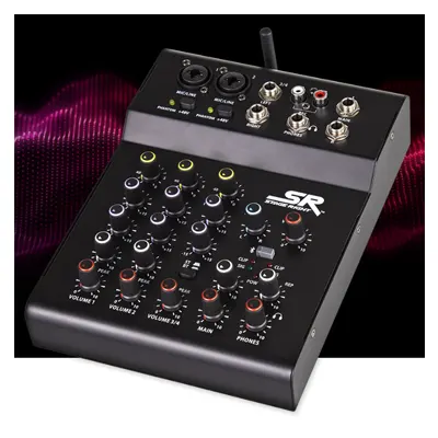 Stage Right™ by Monoprice™ ix4B – Mezcladora de 4 Canales para Sonido en Vivo y Grabación con USB, Efectos y Bluetooth®