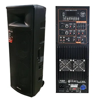 FEUR FU-PRO15500 – Bafle activo 3 vías doble 15″ (5000 W, Bluetooth, USB, XLR/RCA)